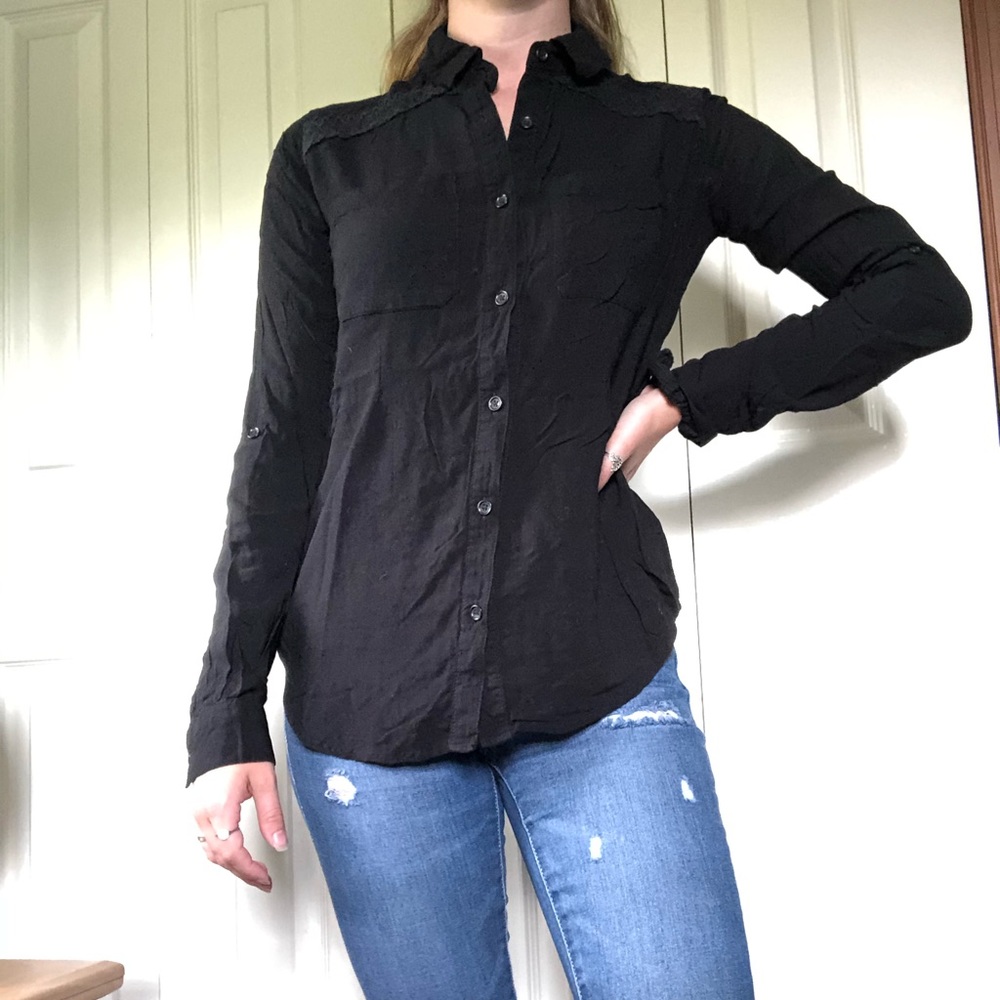 SOLD: Black button up